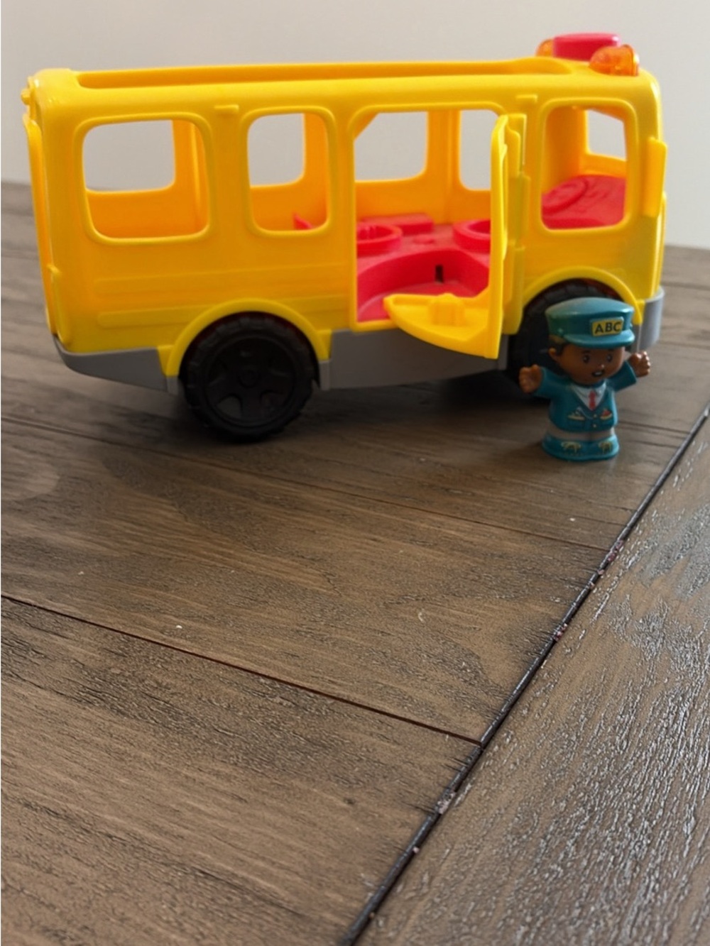 Yellow School Bus Playset with Removable Driver Figure